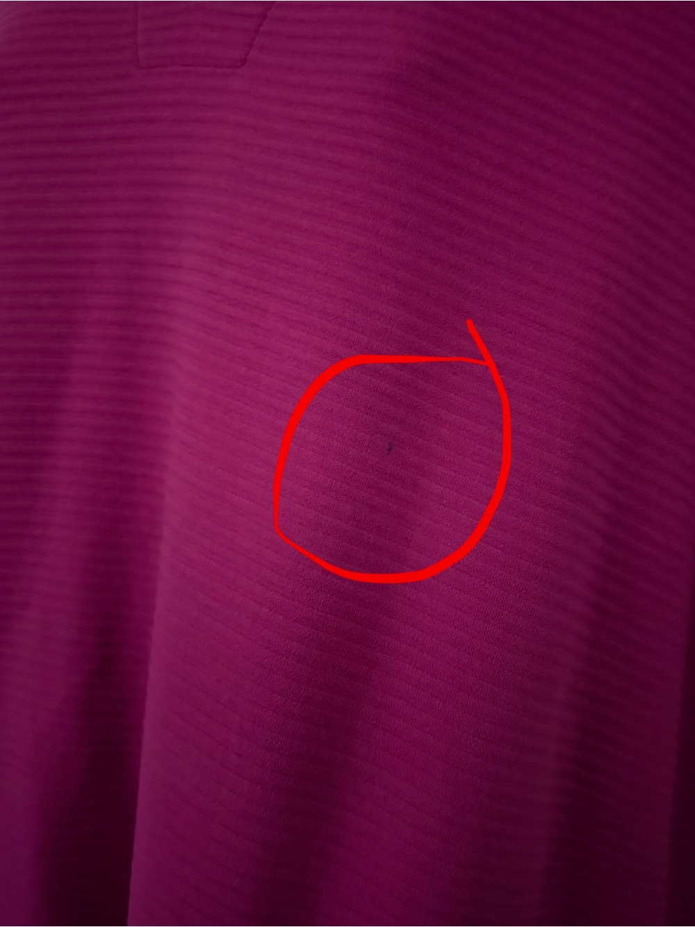 Talbots Magenta V-Notch Collared Long Sleeve Top - Picture 4 of 8